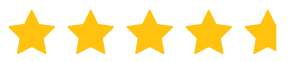 Nahezu volle Fünf-Sterne-Bewertung in Gelb